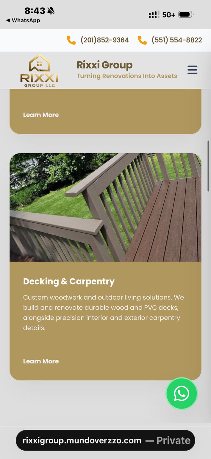 RiXXi Group deck project with updated decking and railings